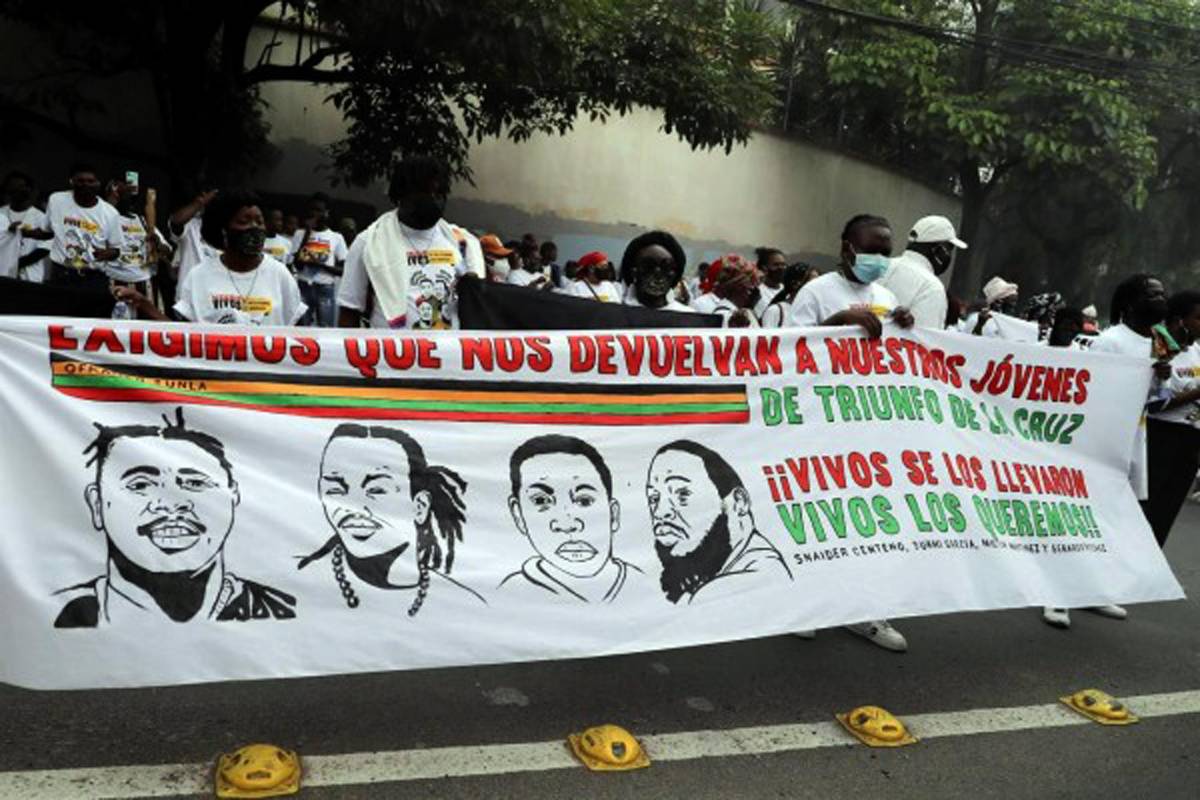 La comunidad garífuna ha realizado manifestaciones demandando que las autoridades den con el paradero de los desaparecidos.