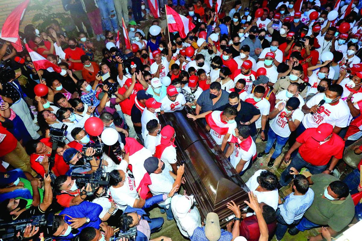 Sepelio de Francisco Gaitan alcalde de Cantarranas.