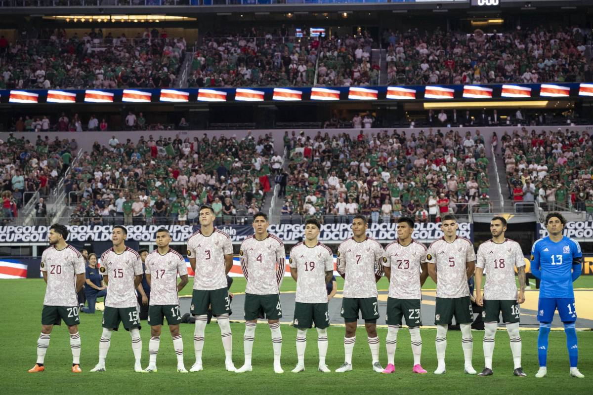 El 11 titular de México que venció 2-0 a Costa Rica por los cuartos de final de la Copa Oro 2023.