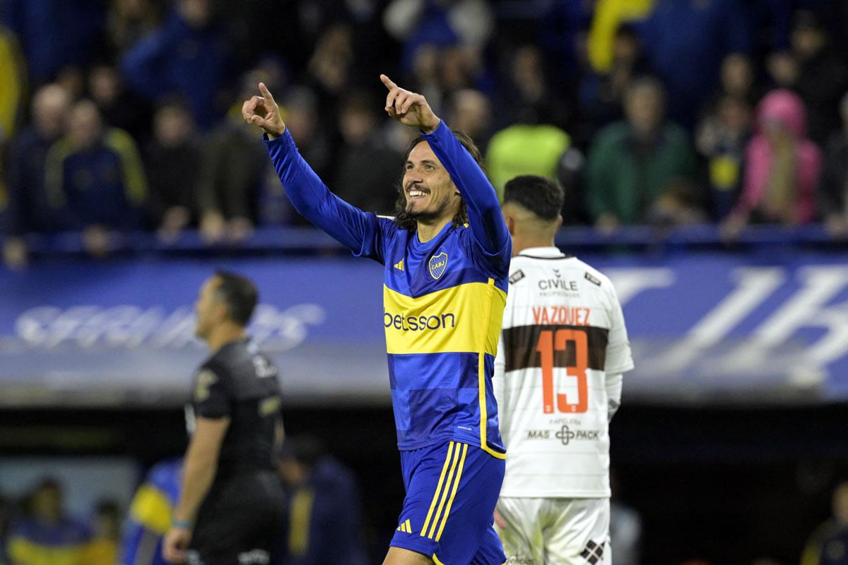 El goleador argentino se mostró muy feliz por su primera anotación.