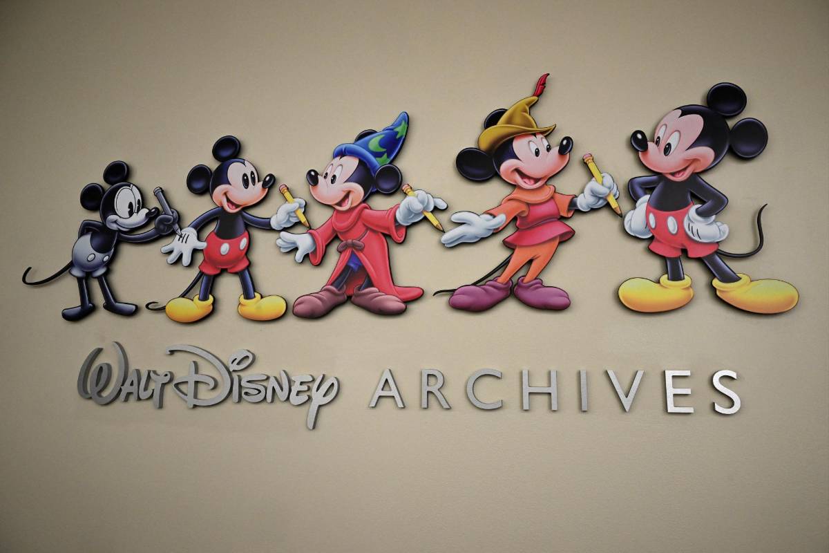 Estas animaciones de la evolución de Mickey Mouse se encuentran en la entrada a los Archivos de Walt Disney.