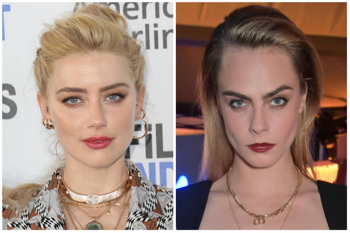 Viralizan fotos de Amber Heard besando a Cara Delevingne