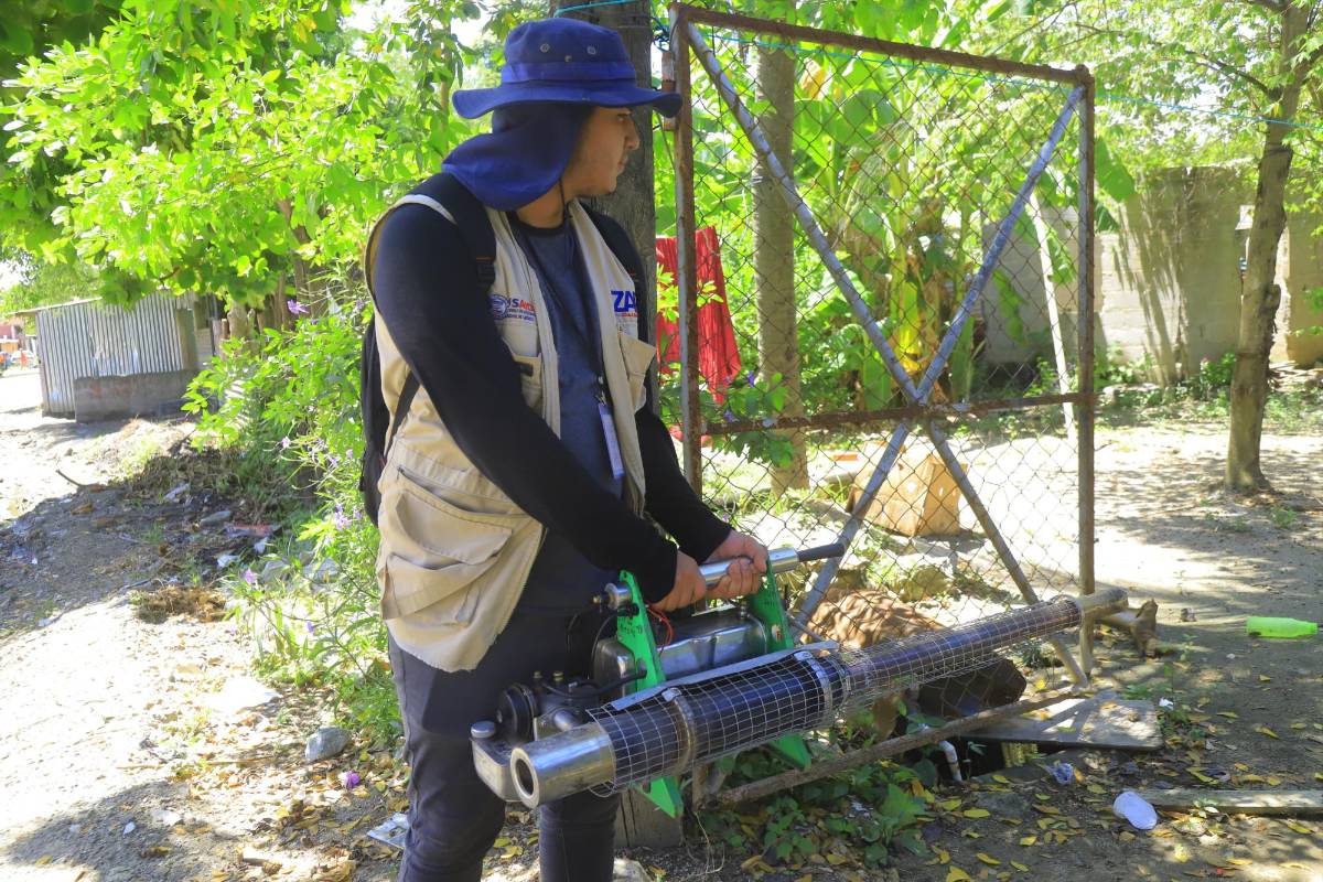 Entre las acciones que se realizaron, se fumigó.