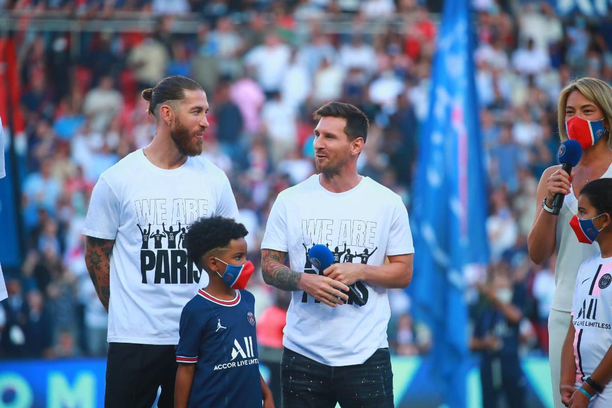 Sergio Ramos y Lionel Messi en el PSG.