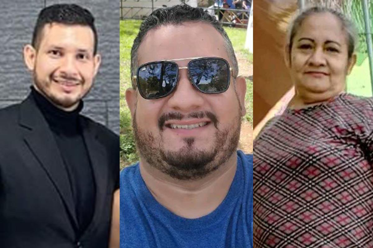 Alejandro, Gustavo y su madre María Gladis.