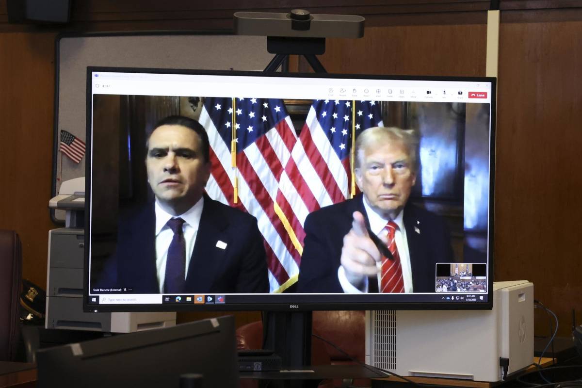Trump asistió virtualmente a la lectura de sentencia en su contra.