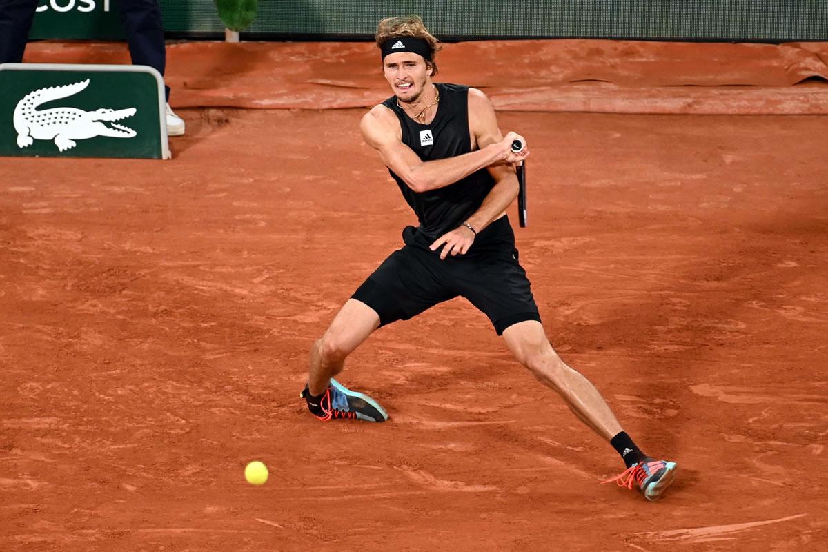 Así se torció el tobillo Alexander Zverev.