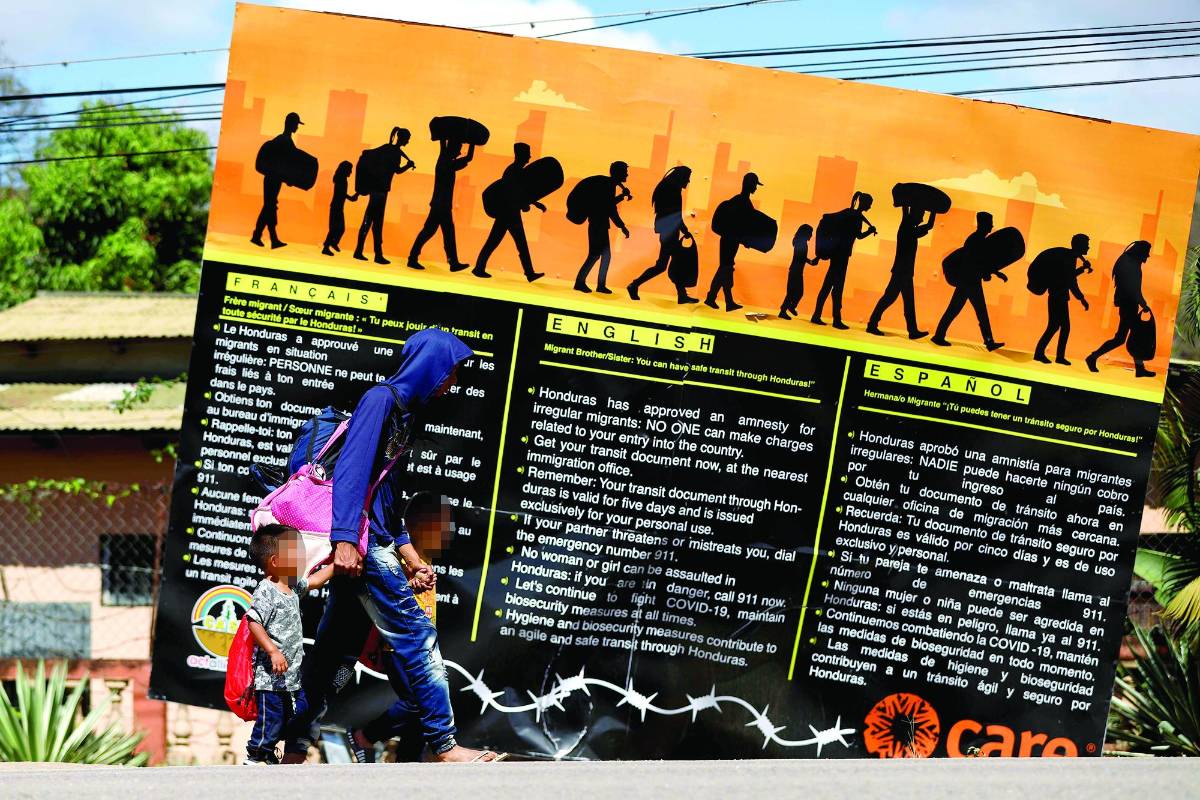 OIM: Más de 200,000 migrantes transitarán por Honduras en 2023