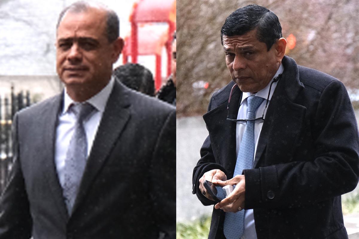 Los generales Willy Joel Oseguera Rodas y Tulio Armando Romero Palacios.