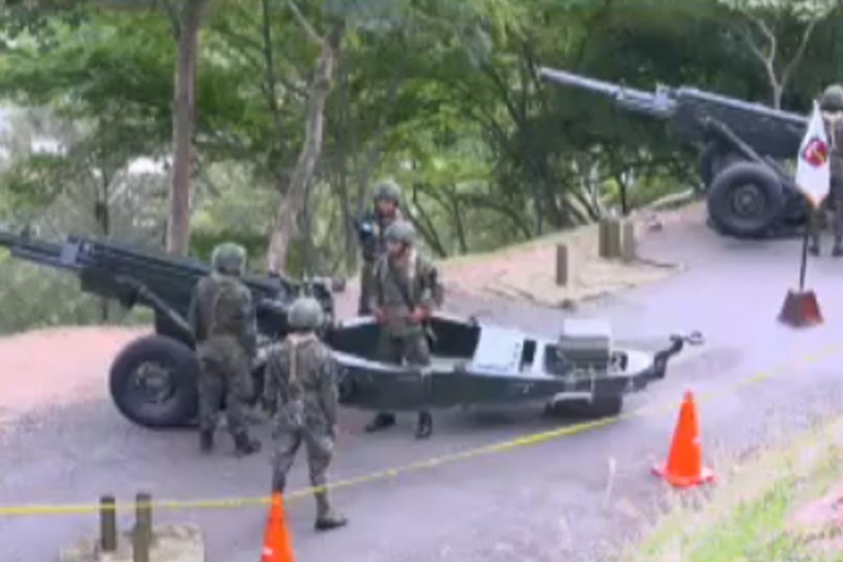 Cañonazos en el cerro Juana Laínez.