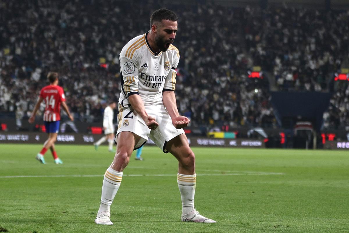 Dani Carvajal jugó un partidazo, marcó el empate 3-3 y así lo gritó.