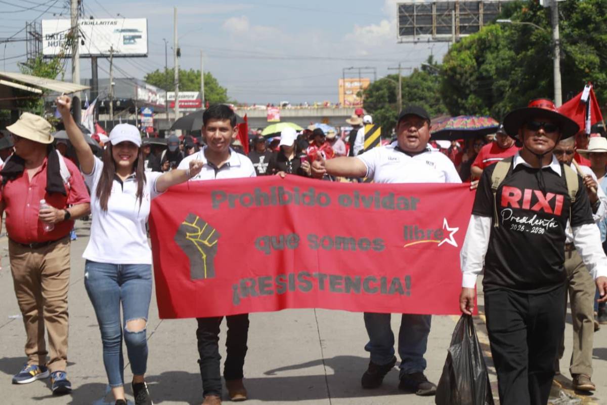 Imágenes: militancia de Libre se hace sentir en San Pedro Sula