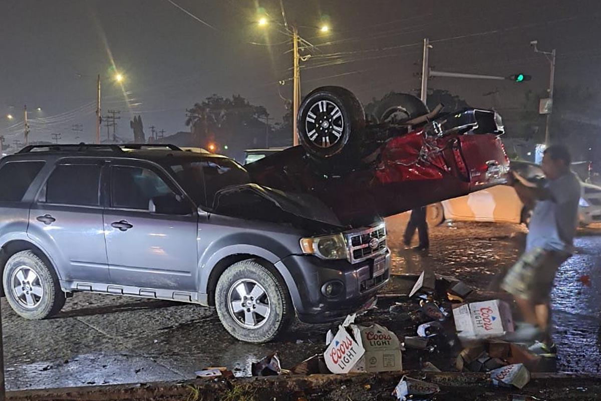 Accidente de película en bulevar del este de San Pedro Sula