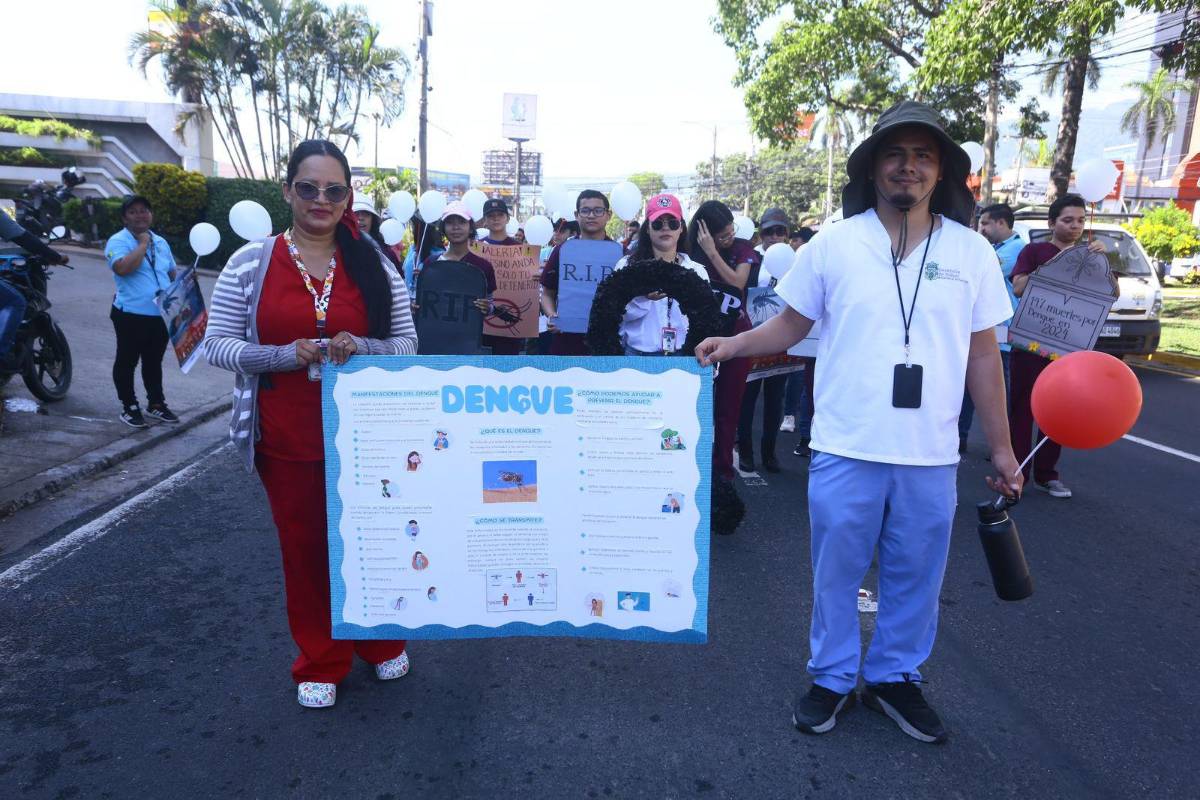 Imágenes de la marcha “Todos contra el dengue” en San Pedro Sula