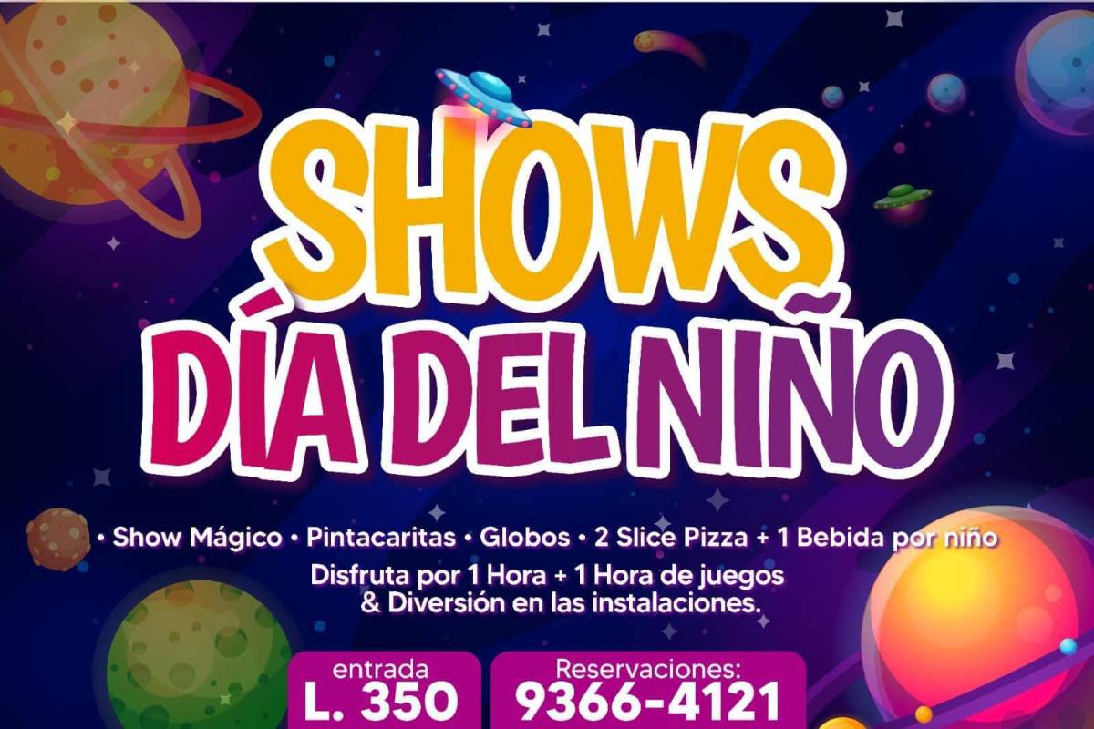 PIZZA &amp; PLAY PLANET. Este sábado y domingo los niños disfrutarán de asombrosos shows de magia, visita a Mickey y Minnie, y pinta caritas. ENTRADA L350, incluye globos, 2 rebanadas de pizza y una bebida por niño. ¡Diversión garantizada!