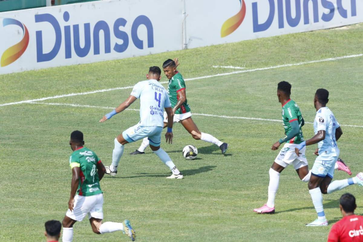 Marathón toma la iniciativa en el inicio del partido ante Motagua.