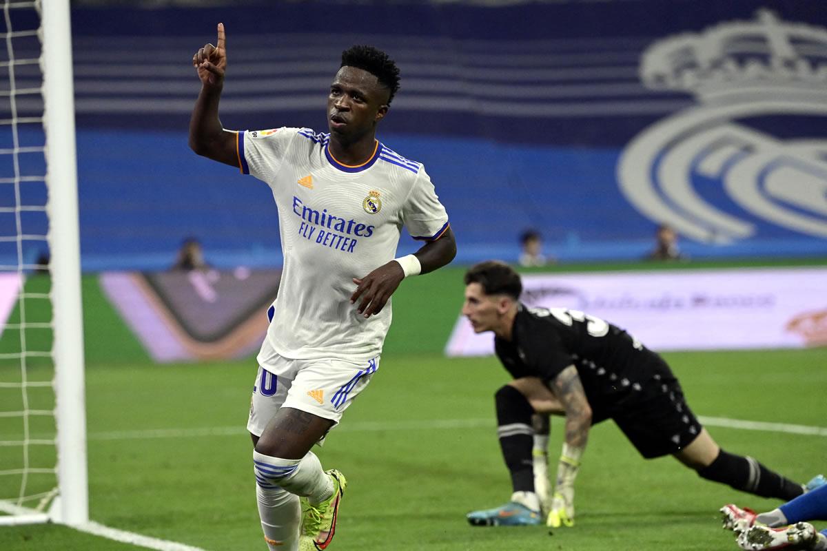 Vinicius marcó su primer triplete con la camiseta del Real Madrid.