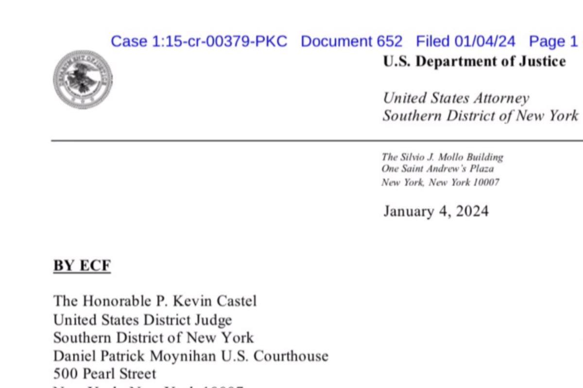 Fiscalía de Nueva York entrega pruebas clasificadas contra JOH