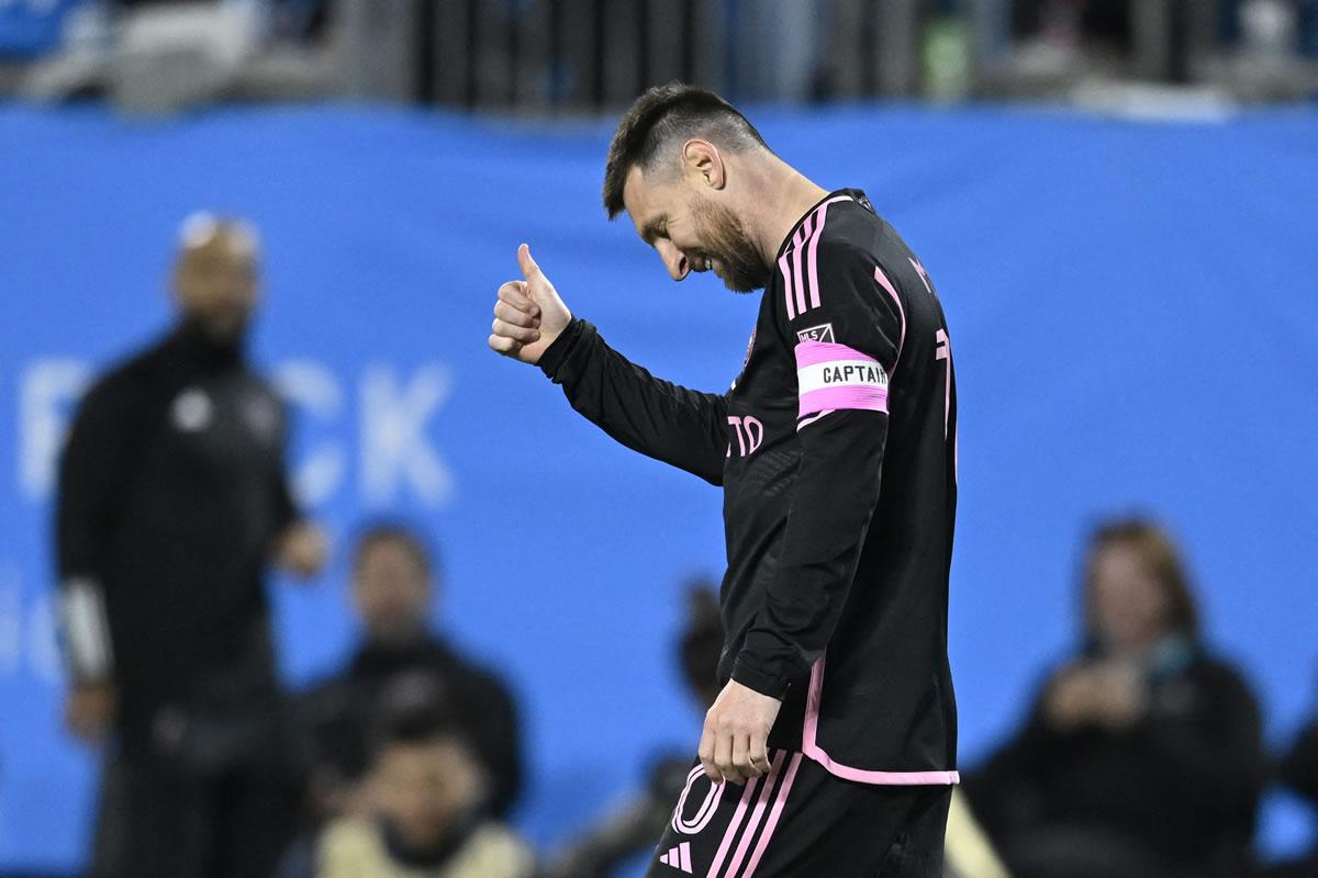 Leo Messi estuvo cerca de marcar gol contra el Charlotte FC.