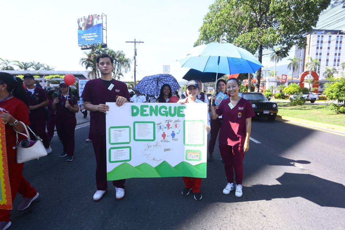 Imágenes de la marcha “Todos contra el dengue” en San Pedro Sula