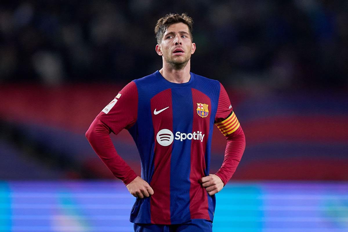 Sergio Roberto termina su contrato con el Barcelona en junio 2024.