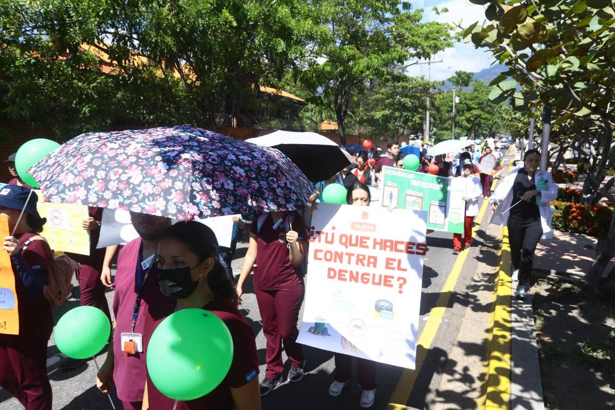 Imágenes de la marcha “Todos contra el dengue” en San Pedro Sula