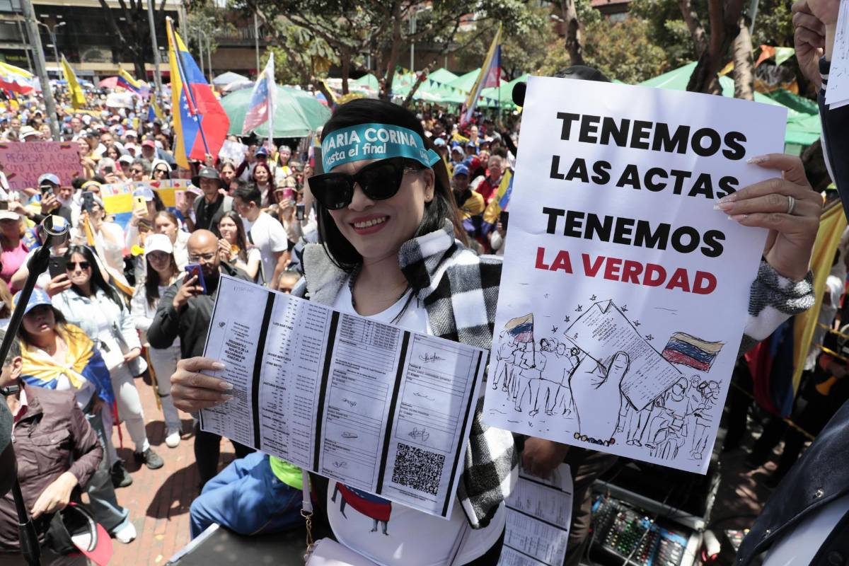 Miles de opositores venezolanos se movilizan por “la verdad” de las elecciones