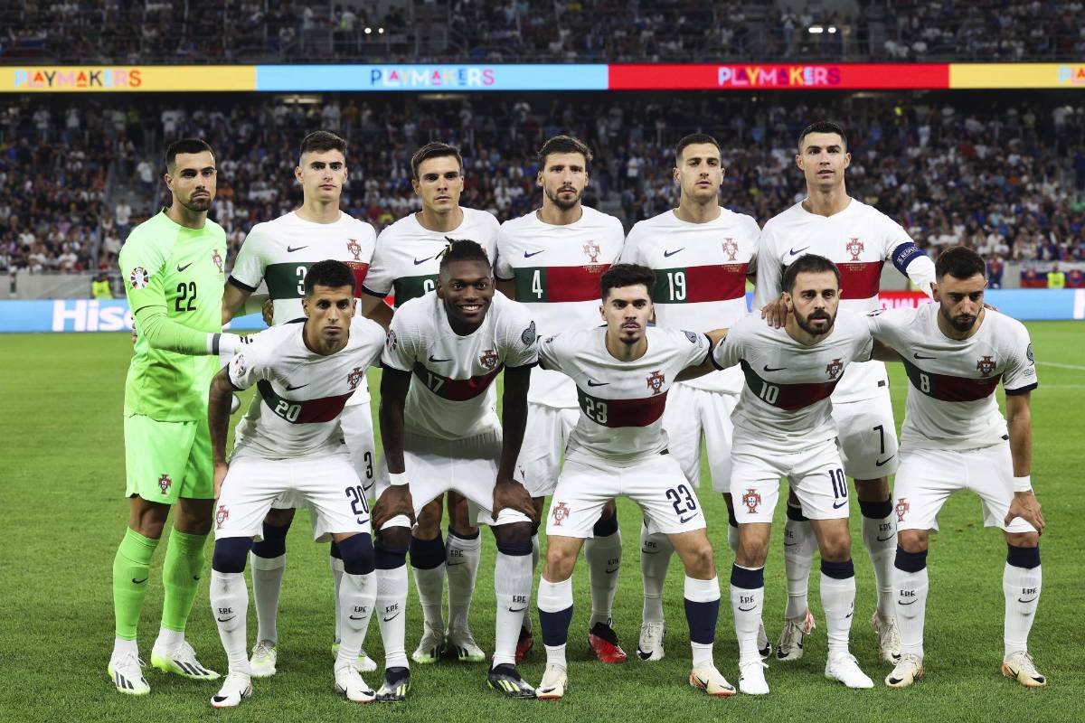 El 11 titular de Portugal que enfrentó a Eslovaquia.