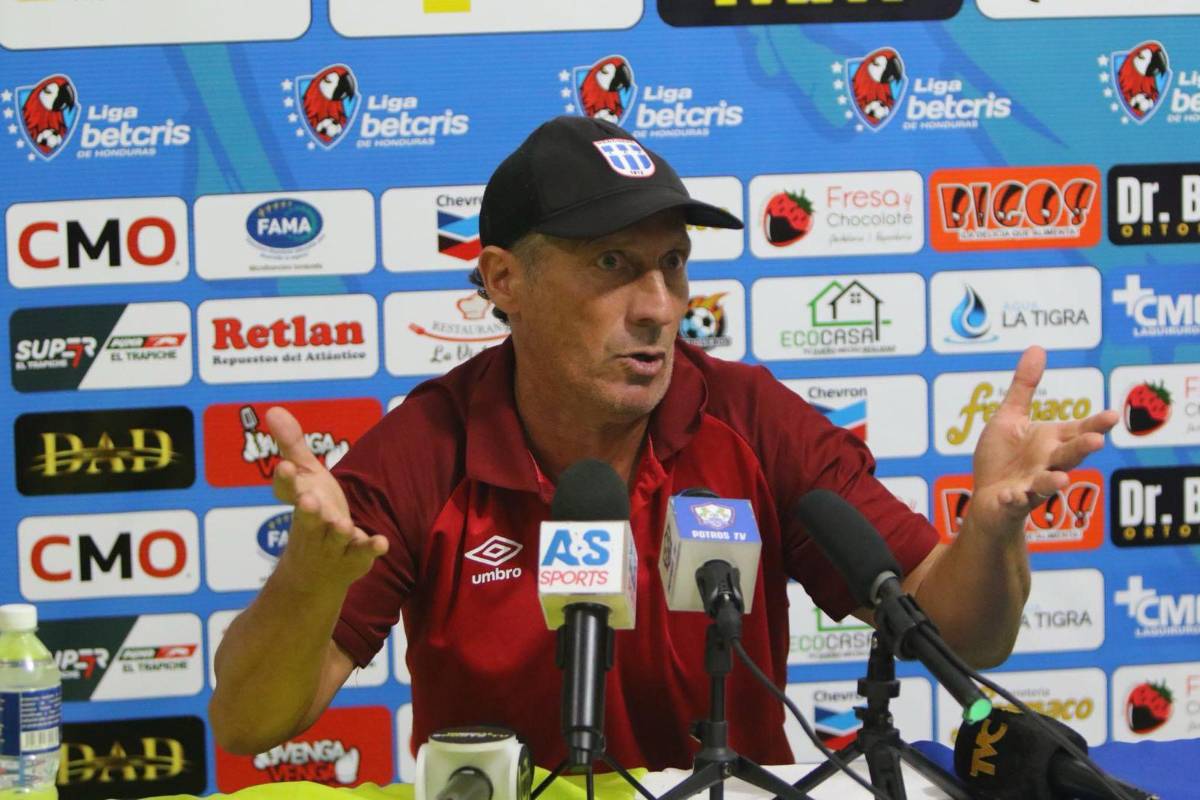 Troglio se calienta: Esto dijo tras perder el invicto ante Olancho FC