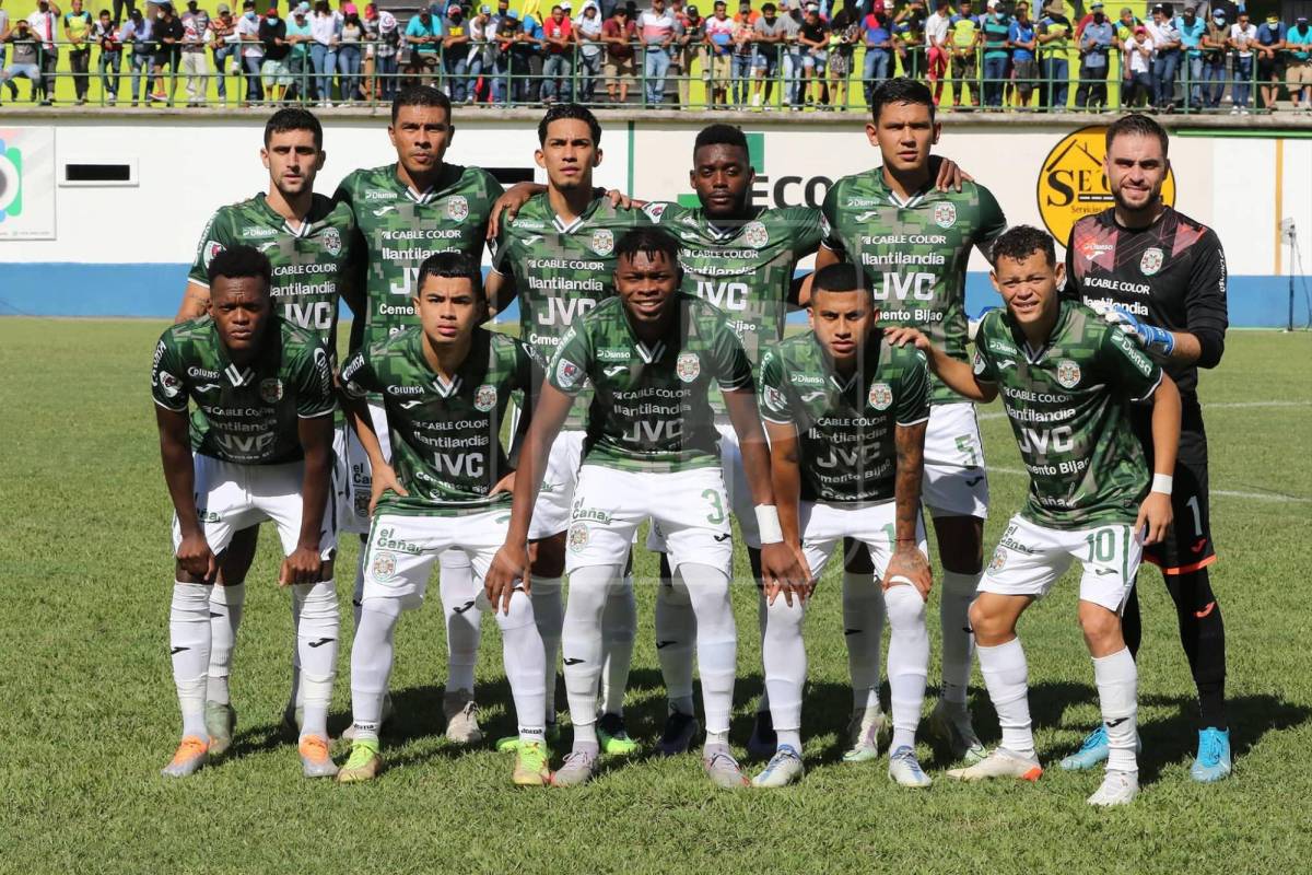 El 11 titular del Marathón que venció 3-2 al Olancho FC.