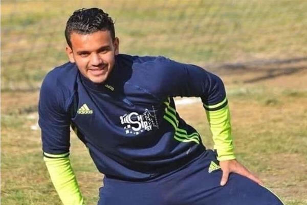 El portero egipcio Ahmed Amin durante un entrenamiento.