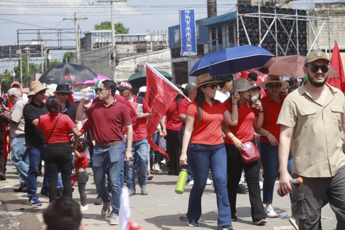Imágenes: militancia de Libre se hace sentir en San Pedro Sula