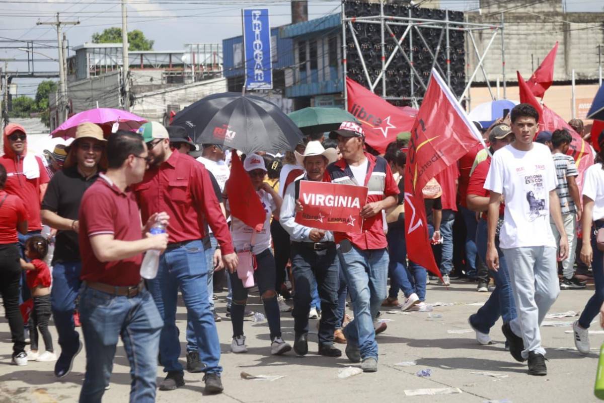 Imágenes: militancia de Libre se hace sentir en San Pedro Sula