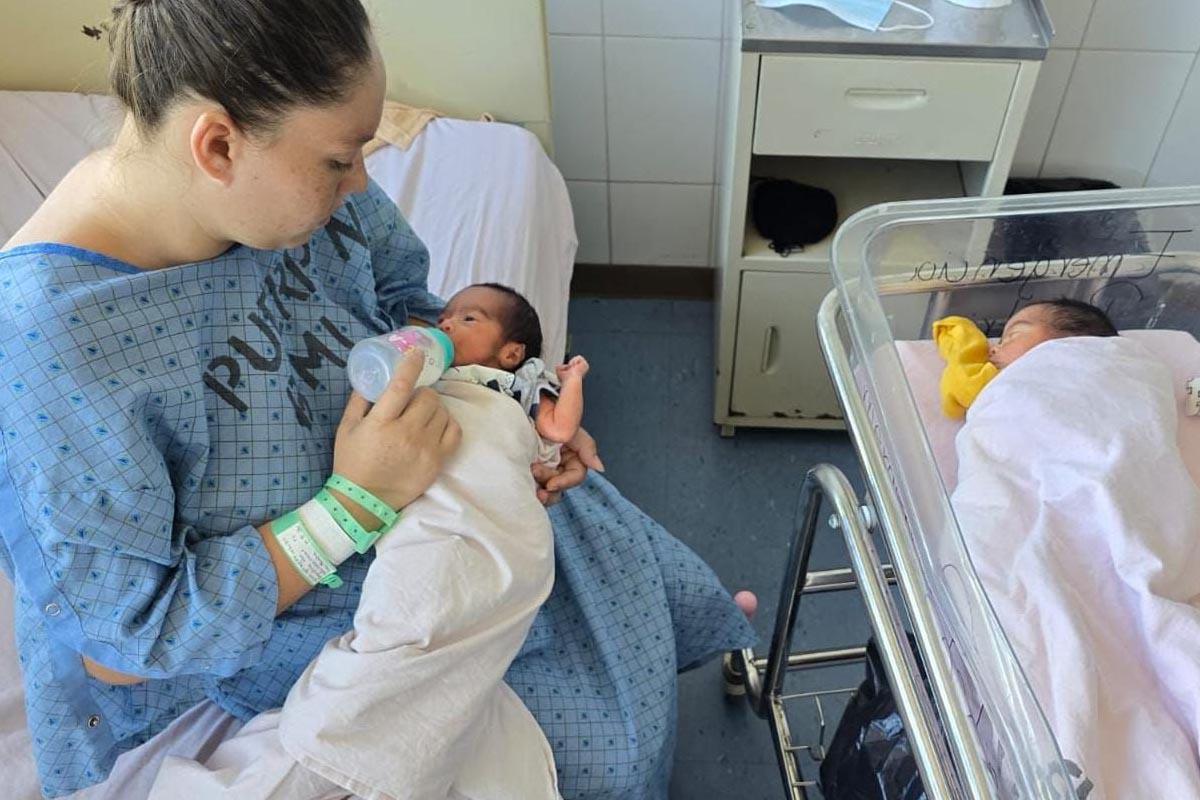 Madre soltera da a luz a trillizos en el Hospital Escuela