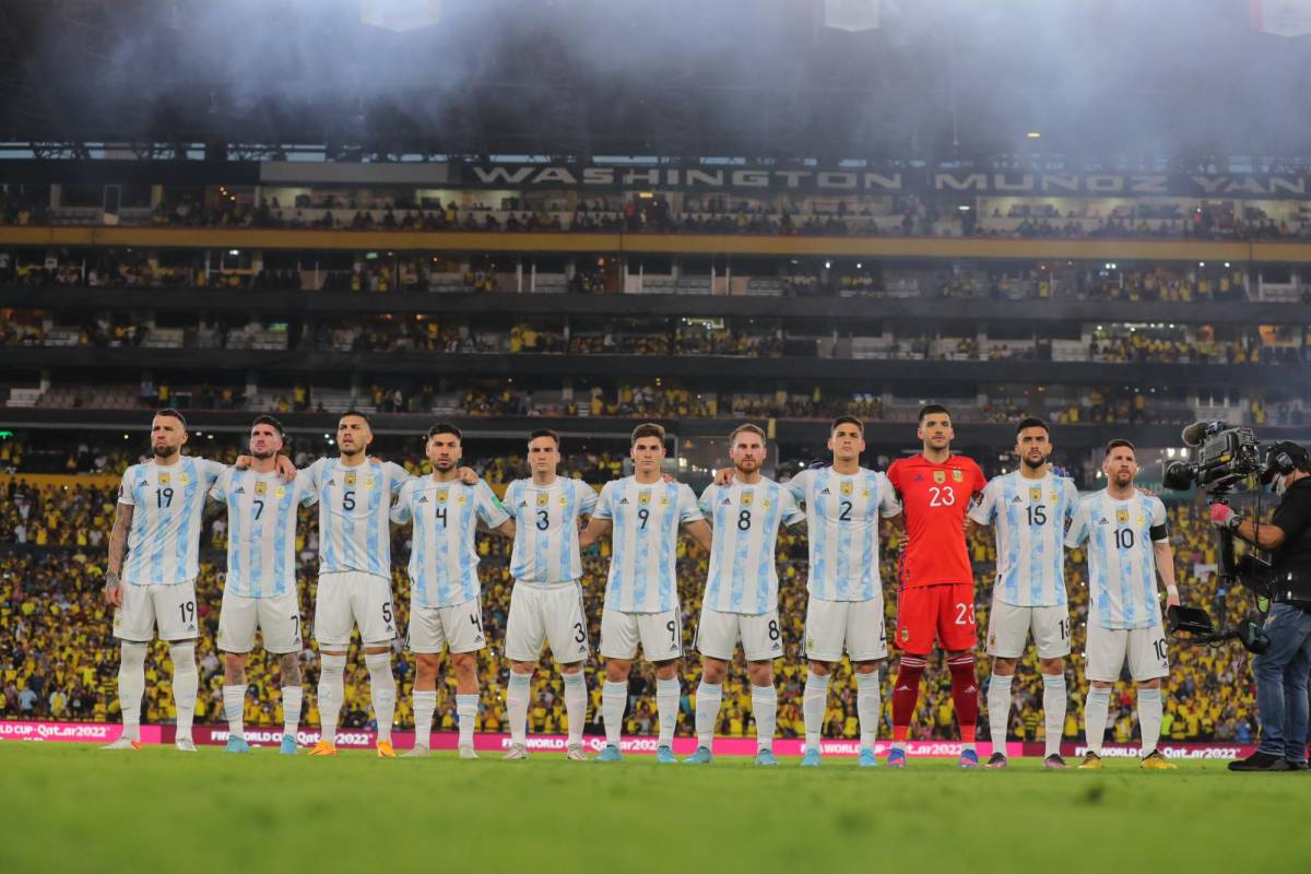 El 11 titular de Argentina que empató 1-1 ante Ecuador.