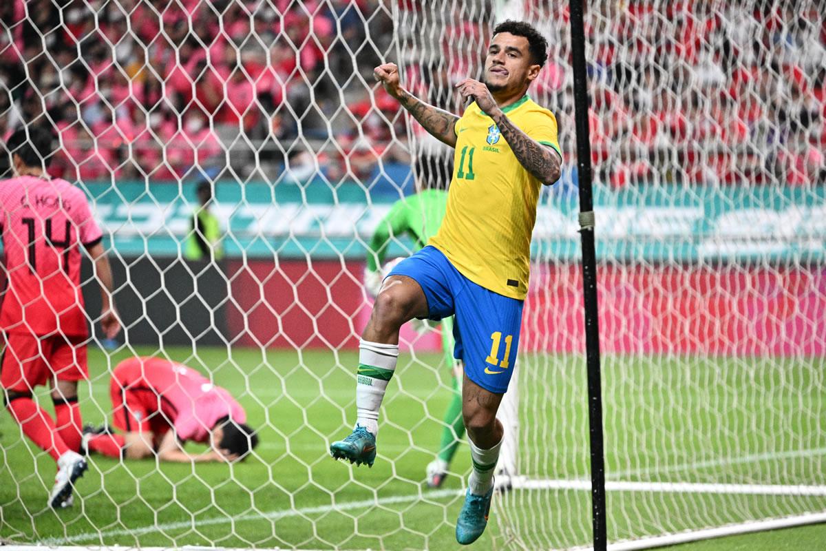 Coutinho se unió al festín de Brasil en Corea.