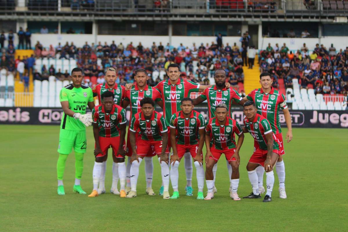 El 11 titular del Marathón ante Motagua.