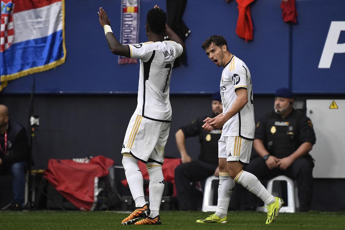 Brahim Díaz también anotó un gol y lo gritó a todo pulmón.