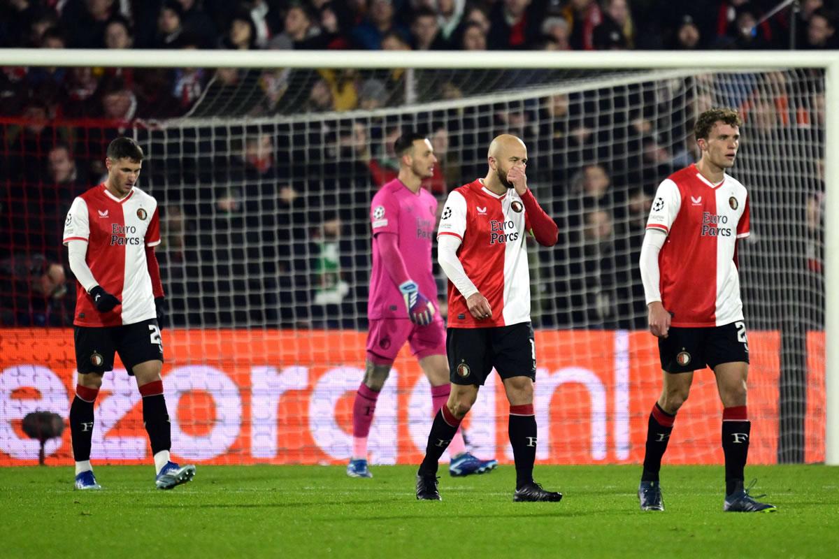 El Feyenoord quedó eliminado de la Champions y jugará la Europa League.