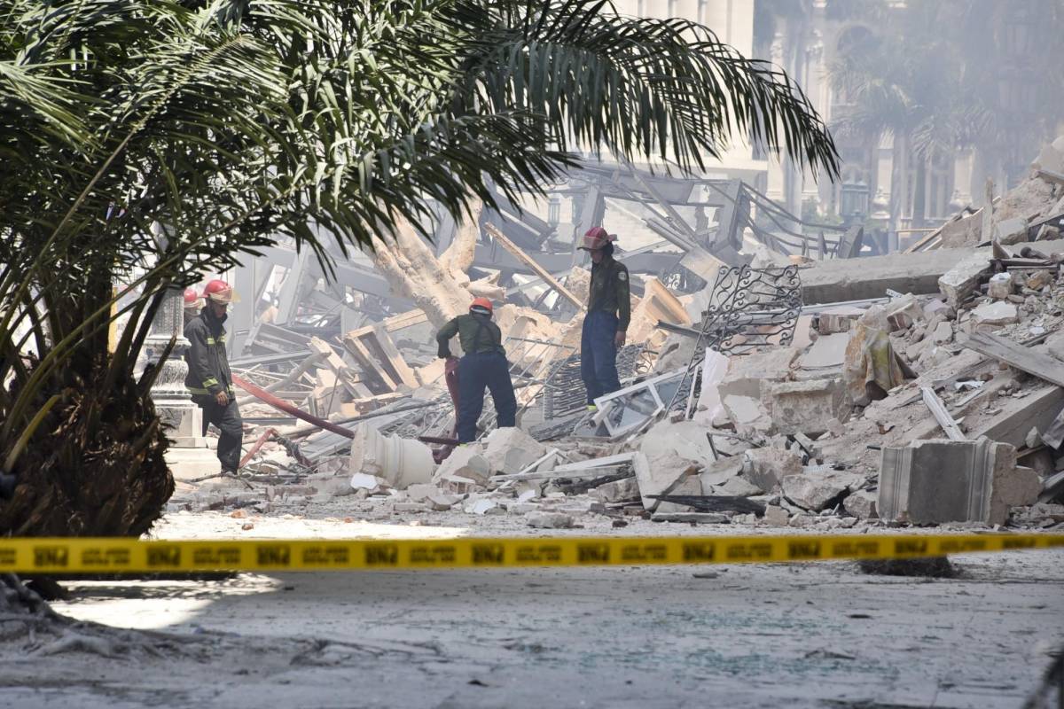 VIDEO: fuerte explosión provoca graves daños en un hotel del centro de La Habana, Cuba