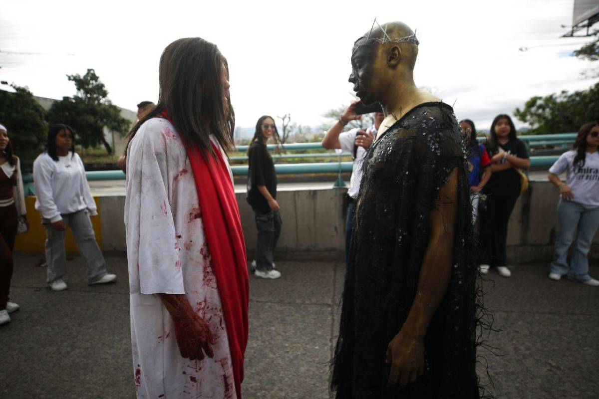Viernes Santo en Comayagüela: drama y devoción marcan el Viacrucis
