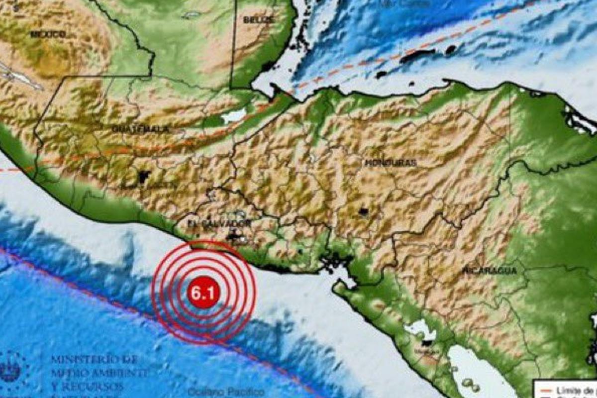 Sismo de 6.1 sacude El Salvador; se sintió en Honduras