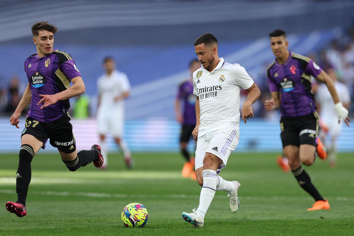 Eden Hazard entró en lugar de Benzema y volvió a jugar después de mucho tiempo.