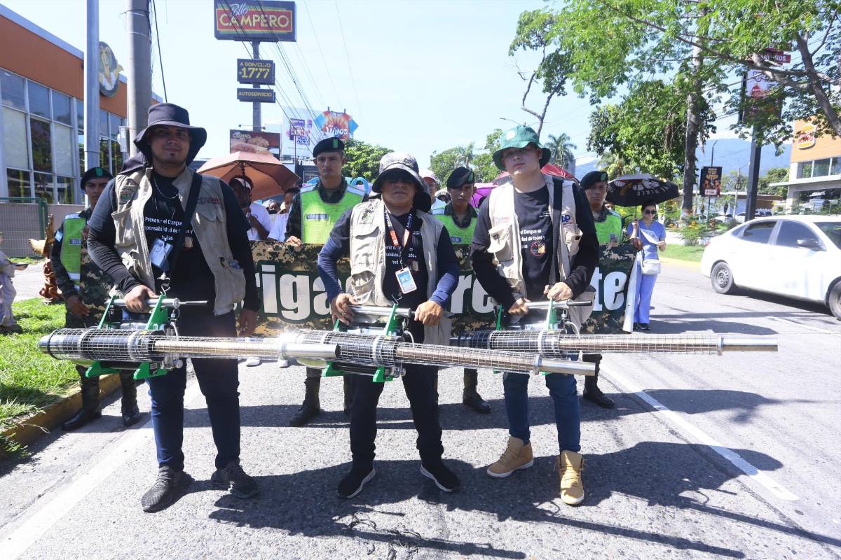 Imágenes de la marcha “Todos contra el dengue” en San Pedro Sula