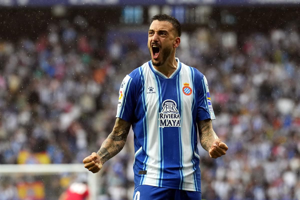 Joselu disputó 34 partidos con el Espanyol en la temporada pasada (33 de titular) y marcó 16 goles.