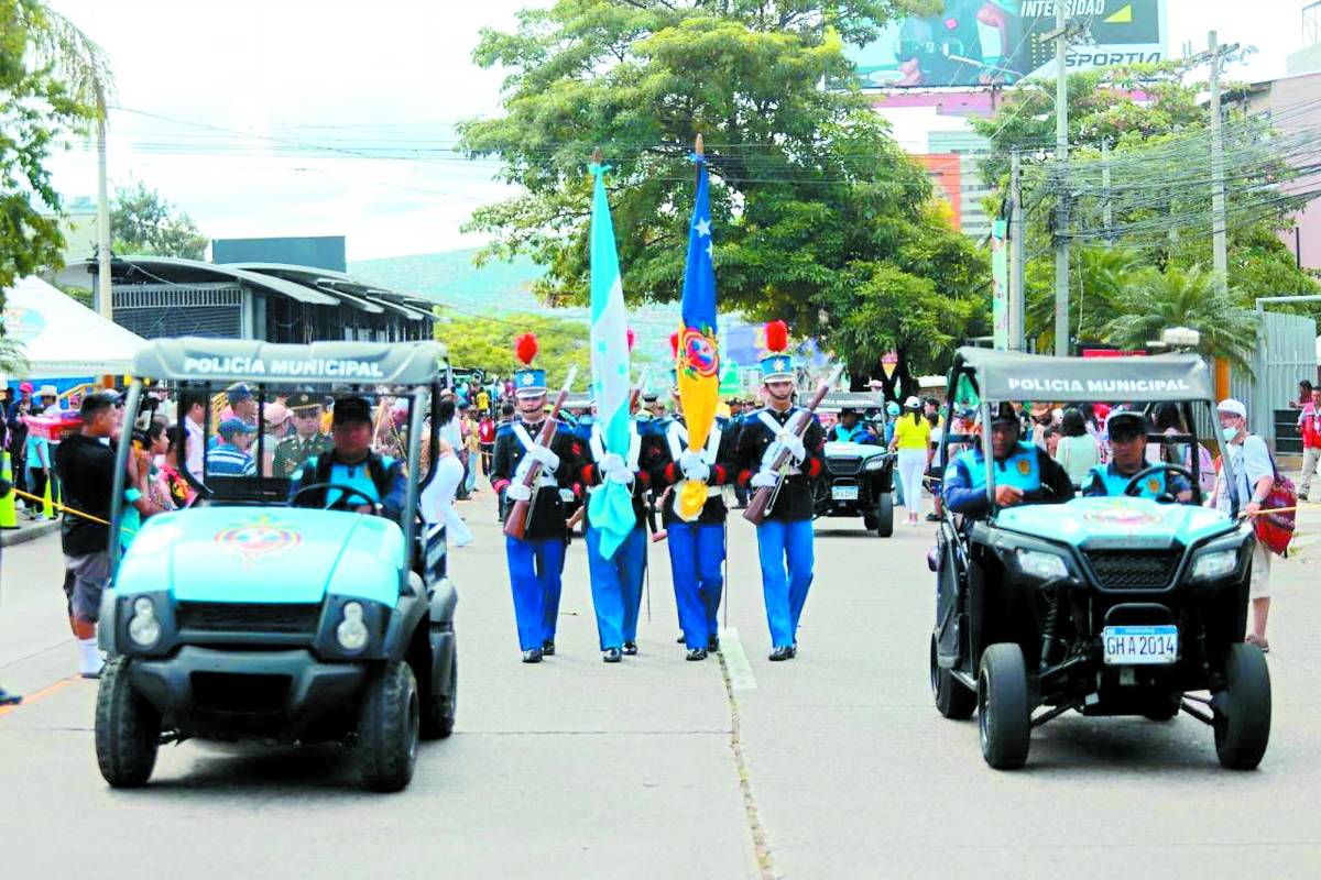 Cadetes de la Policía Nacional de Honduras.