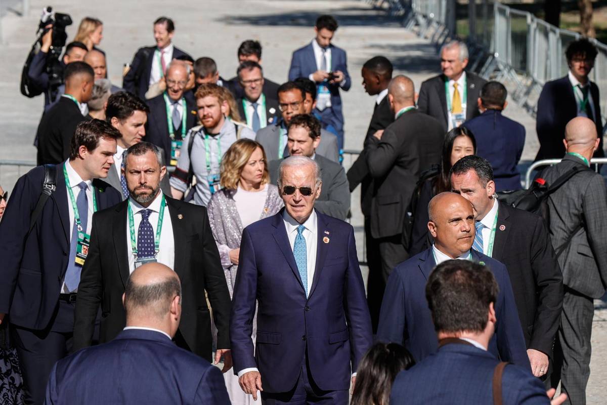 Biden viajó a Brasil el fin de semana para participar en la cumbre con las 20 mayores economías del mundo, la Unión Europea y la Unión Africana.