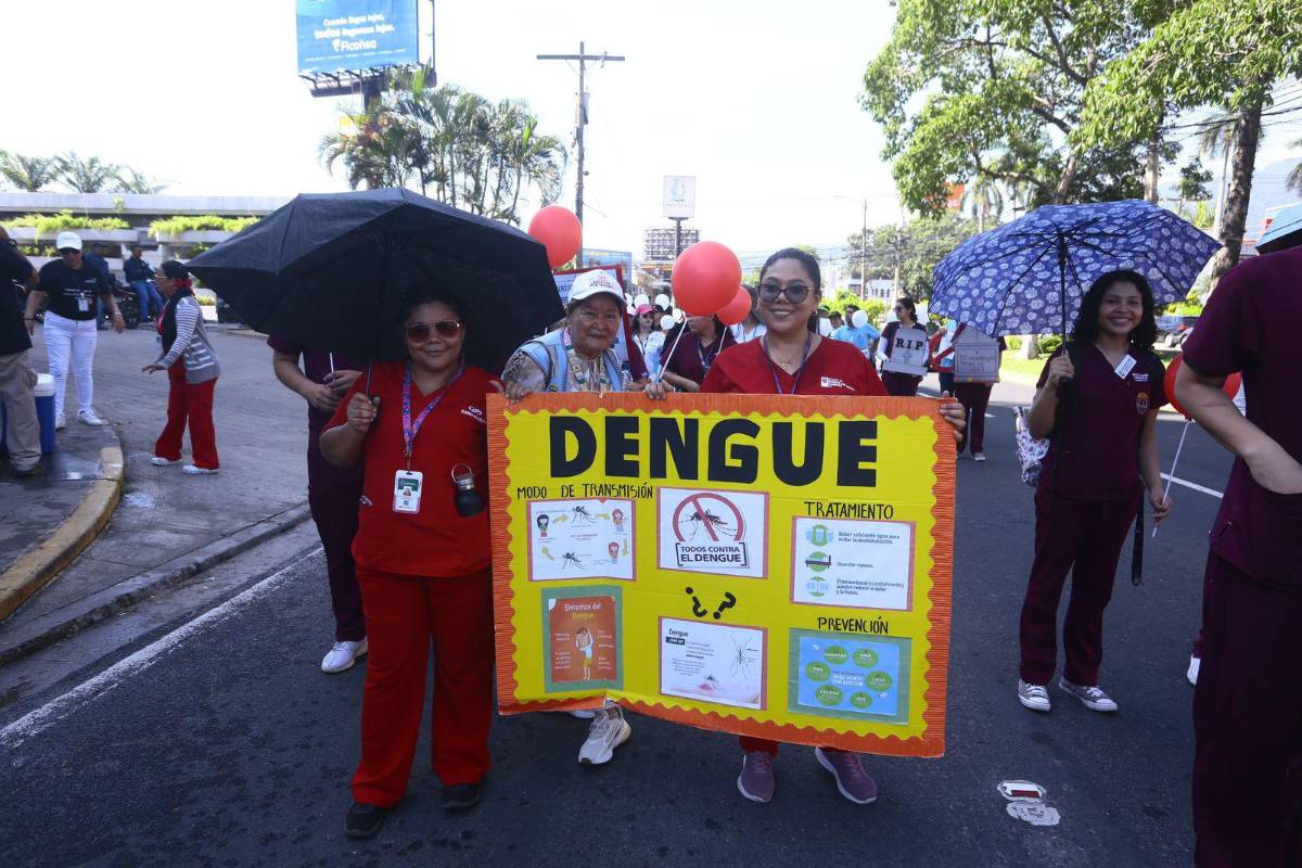 Imágenes de la marcha “Todos contra el dengue” en San Pedro Sula