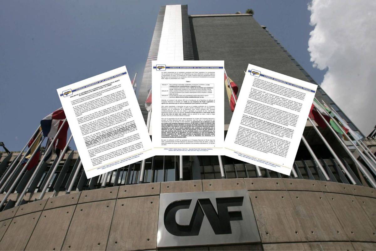 ¿Es legal? Cohep publica análisis jurídico sobre adhesión de Honduras al CAF