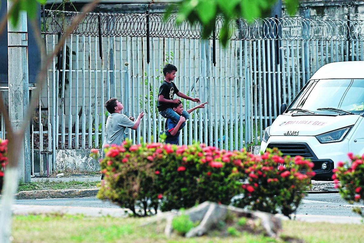 En las calles. Niños fueron captados por el lente de LA PRENSA mientras realizan mendicidad y limpian vidrios para poder ganar dinero.
